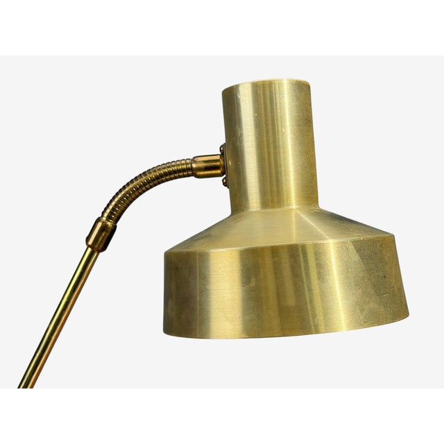 1980s Ewå Värnamo, Adjustable Desk Lamp, Brass, Metal, Sweden, 1980s For Sale - Image 5 of 8