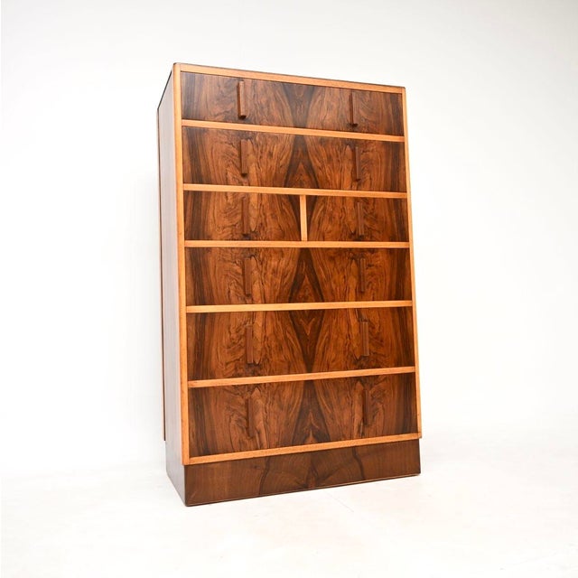 Art Deco Figured Walnut Chest of Drawers, 1930s For Sale - Image 11 of 11