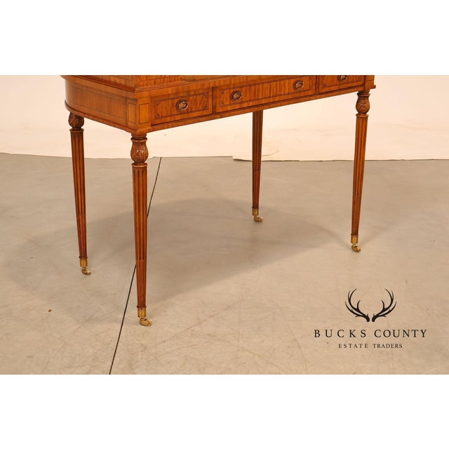 Maitland Smith Regency Style Satinwood Carlton House Writing Desk For Sale In Philadelphia - Image 6 of 18