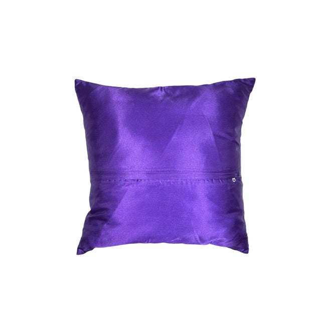 Chinese Late 20th Century Chinese Purple Silk Imperial Dragon Pillow For Sale - Image 3 of 3