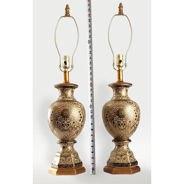 Christopher Spitzmiller, Inc Lamp Pair Restored For Sale - Image 4 of 14