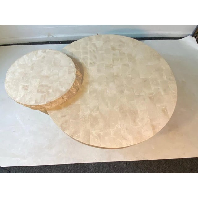 Stone 1970s Modern Tessellated & Natural Marble Coffee Table For Sale - Image 7 of 9