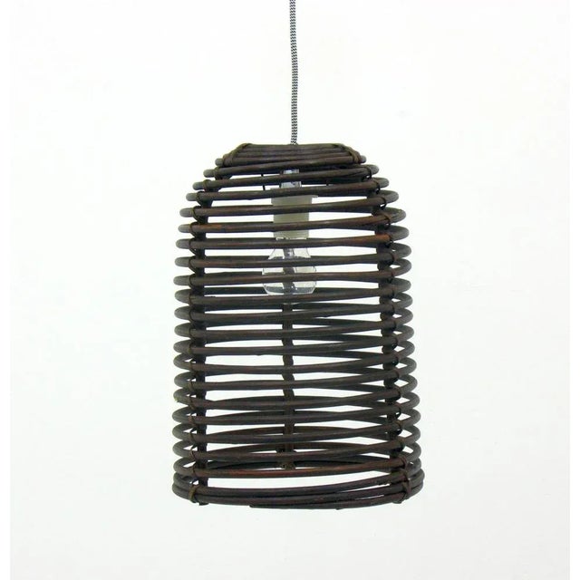 Rattan Ceiling Lamp, 1970s For Sale - Image 10 of 10