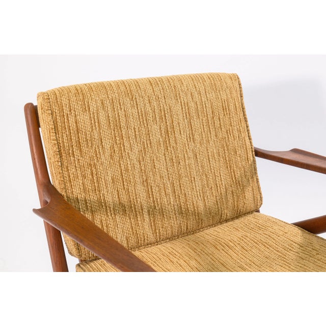 Pair of Vintage 1960s Poul Jensen for Selig Z Danish Teak Wood Accent Armchairs For Sale In Detroit - Image 6 of 12
