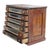 Wood Antique J & P Coats Walnut 6-Drawer Spool Cabinet C1890 For Sale - Image 7 of 14