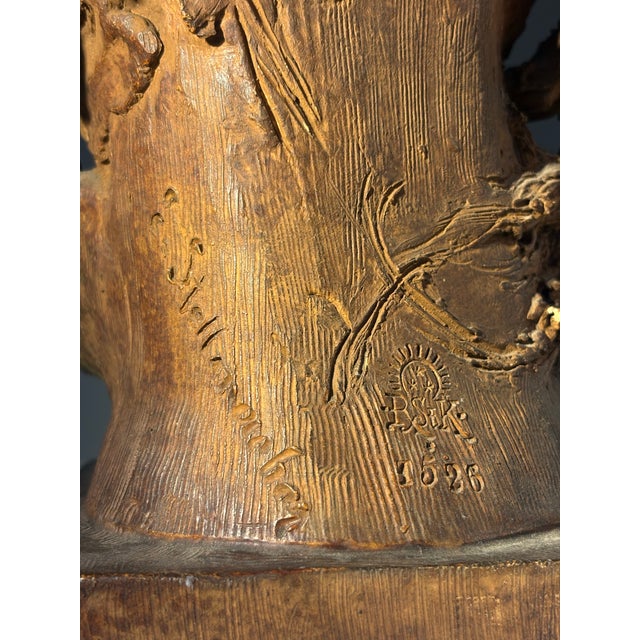 This Austrian art nouveau bust is from the Reissner, Stellmacher& Kessel RStK/Amphora factory in Turn-Teplitz. It is...