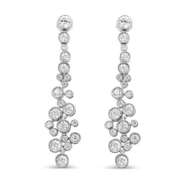 Drape yourself in the exquisite sparkle of these diamond waterfall earrings! A perfect statement piece for day or night,...