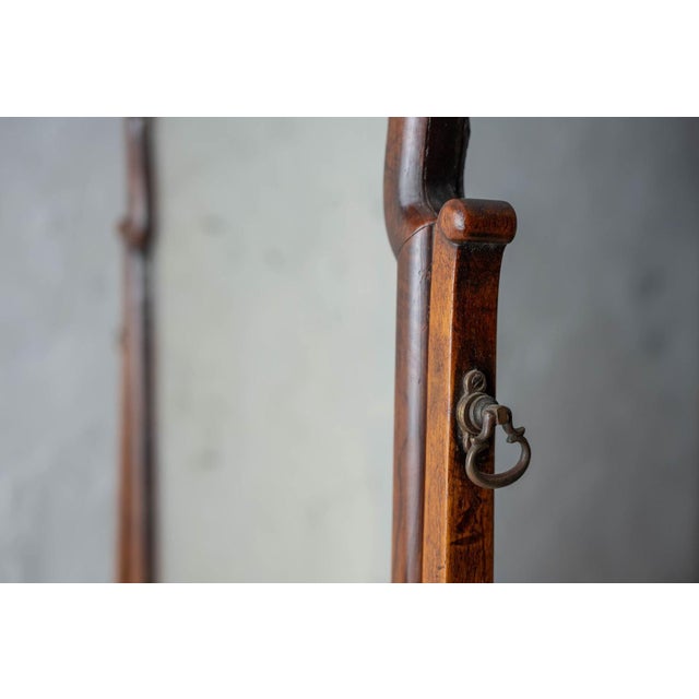 Queen Anne Style Walnut Bureau Dressing Mirror, English, 19th Century For Sale - Image 16 of 18