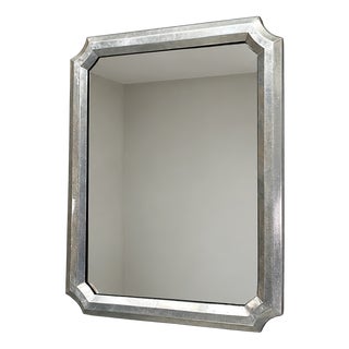 Italian Art Deco Wall Mirror in Aluminium, 1930s For Sale