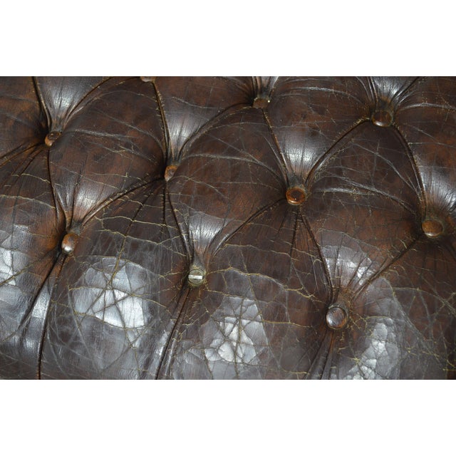 Vintage Chesterfield Tufted Leather Sofa For Sale In New York - Image 6 of 7
