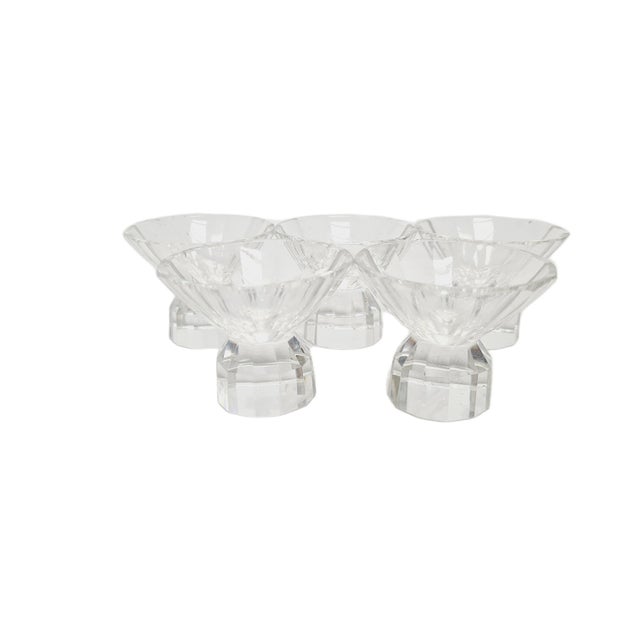 Art Deco Czechoslovakian Glasses, 1950s, Set of 5, in Worn conditions. Designed 1950 to 1959