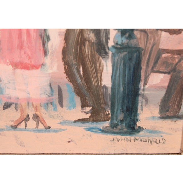 French Street Scene Painting by John Morris (Before 1920-1991) For Sale - Image 9 of 11