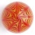 Beautiful vintage Murano hand blown red and gold flecks Italian art glass decorative paperweight with label. The...