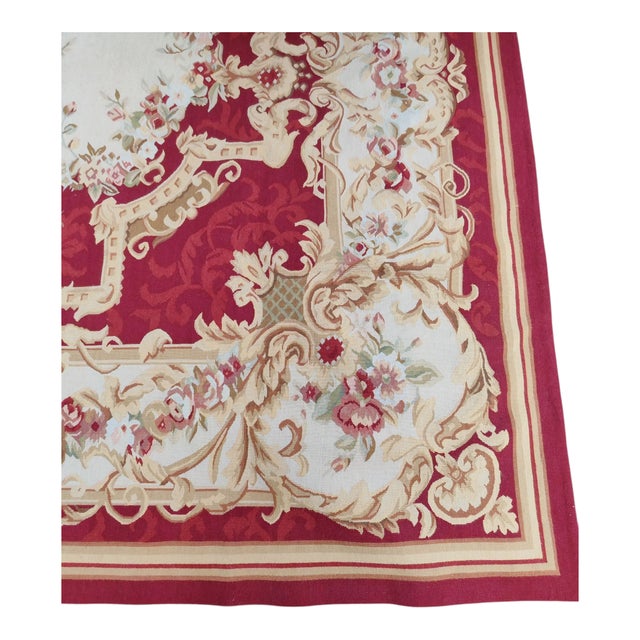 Textile Napoleon III French Aubusson Rug For Sale - Image 7 of 11