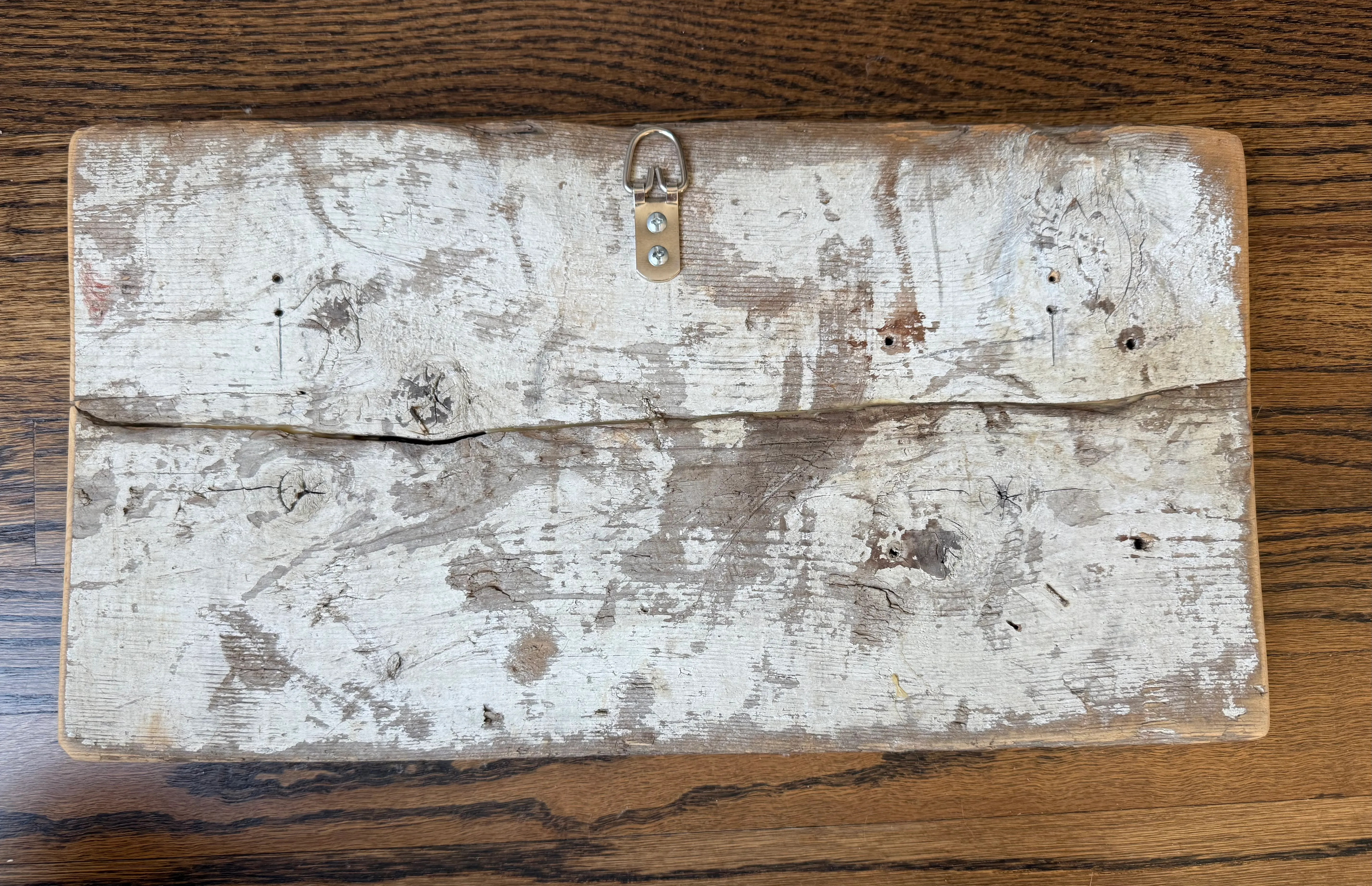 Antique Vintage Work Wood Handmade Sign Red Blue | Chairish