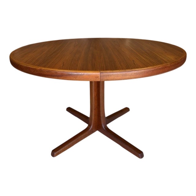 Double Extending Round Dining Table by Svend Aage Madsen, 1960s For Sale