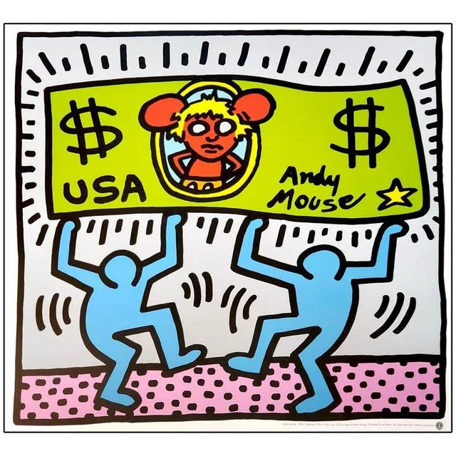 Keith Haring, Andy Mouse III, 1990, Screenprint For Sale - Image 5 of 5