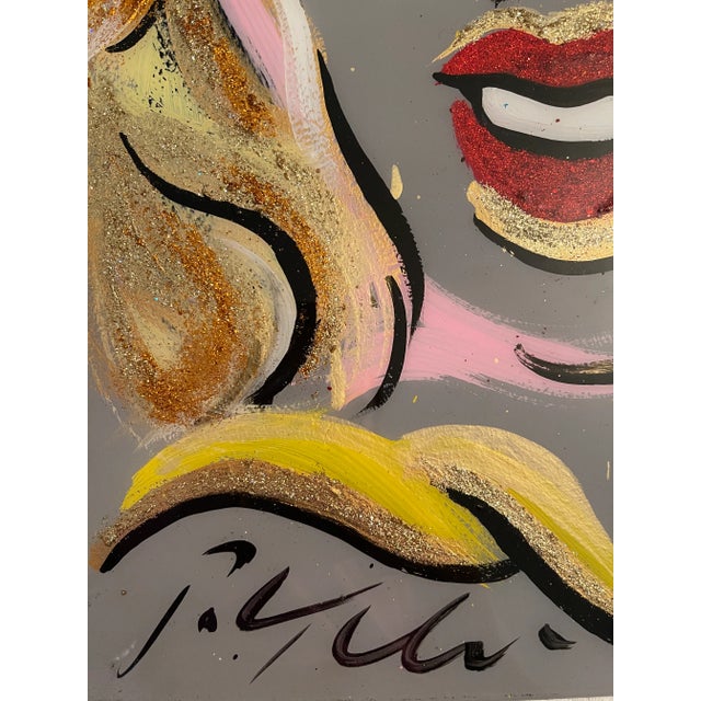 Peter Keil “Marilyn Monroe” Contemporary Abstract Portrait Collaboration with Peter Keil and MiMo (Mike Mozart) For Sale - Image 4 of 8