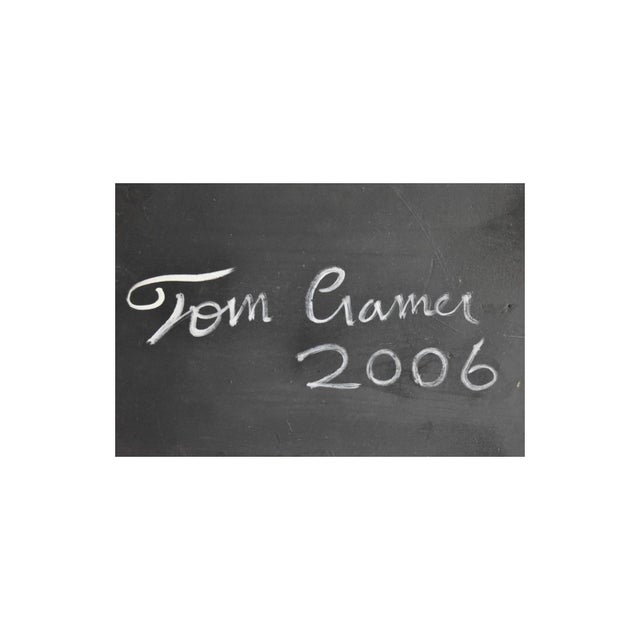 Gold Carved and Painted Trunk Dated 2006 Is Signed by the Listed Artist Tom Cramer (Oregon, 1960 - ) For Sale - Image 8 of 8