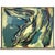 Vintage MCM Large 47" Blue Abstract Modern Painting Signed Harris For Sale - Image 4 of 12