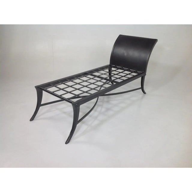 Modern Mid Century Klismos Style Patio Chaise For Sale - Image 4 of 4