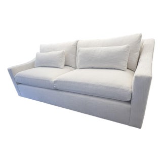 Rh Belgian Classic Slope Arm 2-Cushion Sofa – 7' | Classic Depth | Perennials® Performance Textured Linen Weave | Natural For Sale