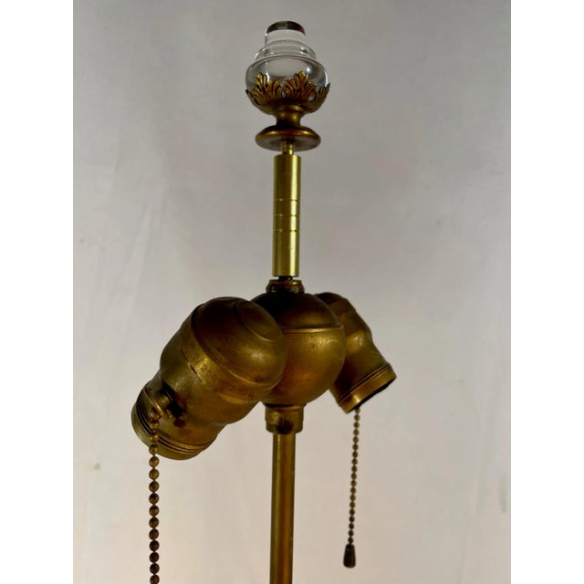 Modern Carved Rock Crystal Quartz Bronze Mounted Table Lamp. For Sale - Image 3 of 13