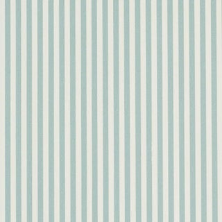 SAMPLE - Schumacher Emma Stripe Narrow Wallpaper In Aqua For Sale