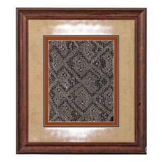 Framed Pre-Columbian Gauze Textile Panel Chancay Culture For Sale