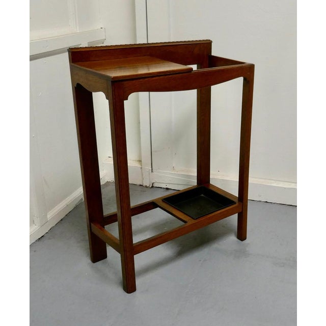 Golden Oak Hall Table Stick Stand, 1920s For Sale - Image 3 of 9