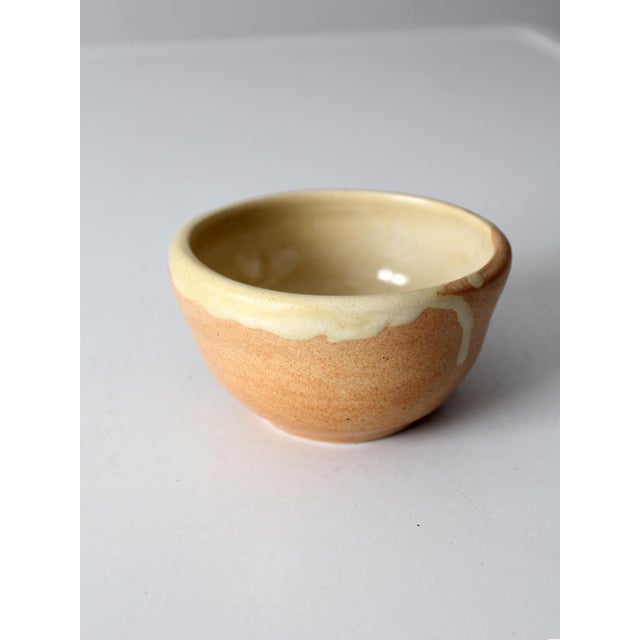 Tan Vintage Handmade Studio Pottery Bowl For Sale - Image 8 of 10