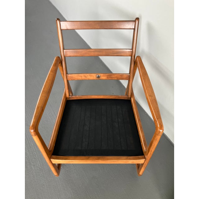 Ole Wanscher Model 120 Teak and Upholstery Danish Modern Rocking Chair for France & Son and John Stuart, 1950-60s For Sale - Image 9 of 13
