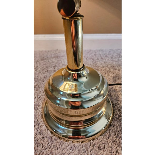 Late 20th Century Vintage Wescal Brass Adjustable Table Lamp For Sale - Image 5 of 10