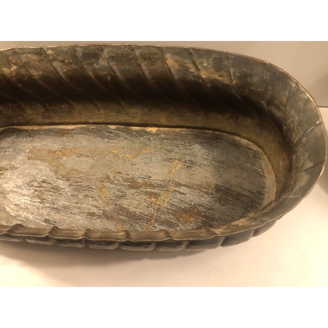 Copper 1960s Oblong Copper Planter With Brass Claw Feet For Sale - Image 8 of 11