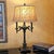 Vintage Victorian Candelabra Table Lamp – Ornate Metalwork & Embroidered Shade, 30” For Sale - Image 18 of 18