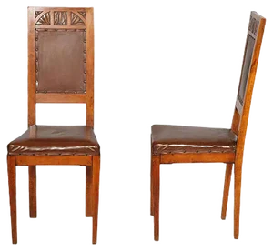 Set of Art Nouveau Cherry Wood Chairs