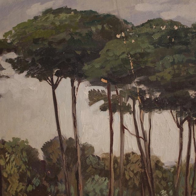 Giron, Bucolic Landscape, 20th Century, Oil Painting on Canvas For Sale - Image 11 of 16