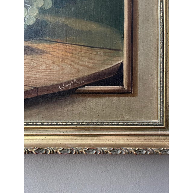 Realism Vintage 20th Century Italian Still Life Framed Painting by Salvatore Langella For Sale - Image 3 of 13