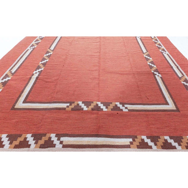 Mid-Century Modern Doris Leslie Blau Vintage Art Deco Swedish Flat Weave Rug For Sale - Image 3 of 8