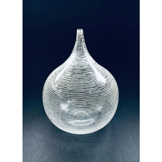 Art Glass Fluted Vase, 1970s For Sale - Image 6 of 10
