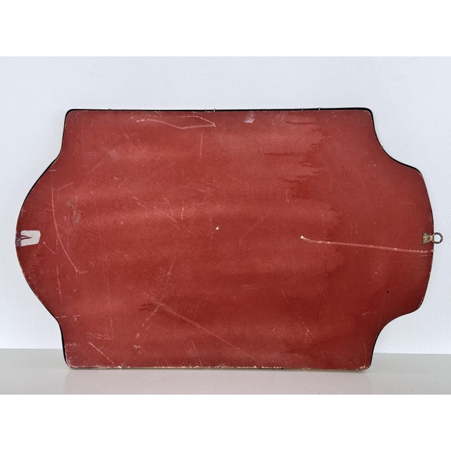Large Mid-Century Italian Wall Mirror with Brass Frame, 1970s For Sale - Image 16 of 17