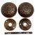 Metal 1870s Antique American Bronze Door Knobs With Rosettes - A Pair For Sale - Image 7 of 9