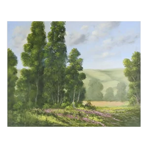 Contemporary Impressionist Landscape With Wildflowers Painting
