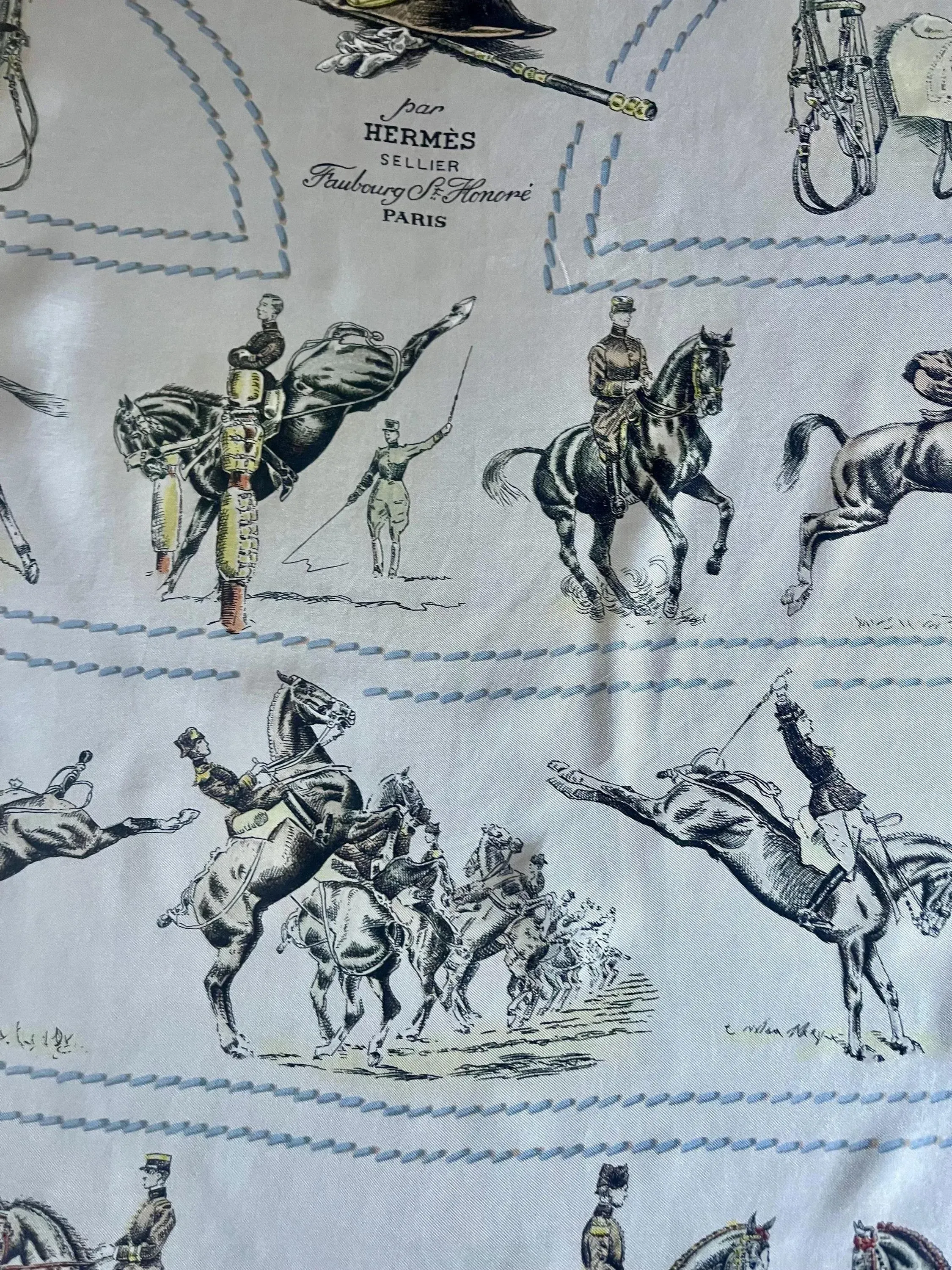Hermès Silk Scarf “Cadre Noir” 1960 | Chairish