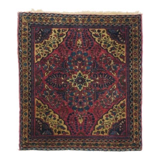 Antique Sarouk Rug 2' x 2'2'' For Sale