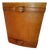 Rustic Vintage Leather Trashcan/Wastebasket With Leather Belted Straps For Sale