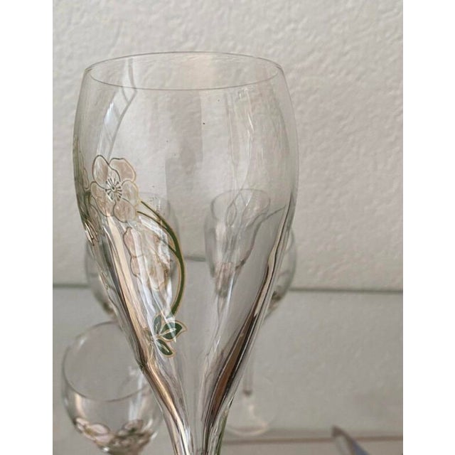 Belle Epoque Champagne Flutes from Perrier-Jouët, 1960s, Set of 6 For Sale - Image 6 of 10