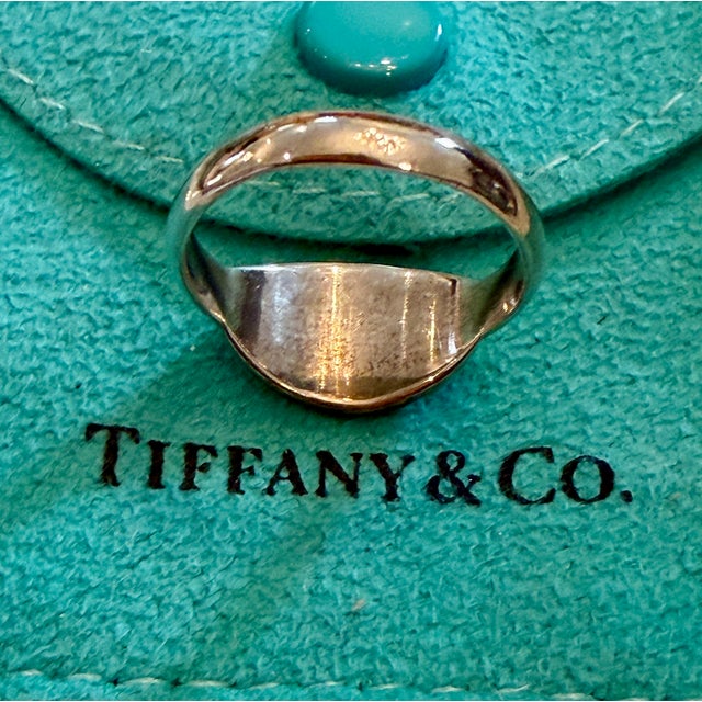 Late 20th Century Retro Sterling Silver "Return to Tiffany" Oval Tag Ring, Size 6 For Sale - Image 10 of 14