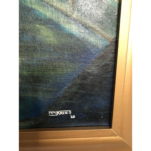 "Twilight Over the Canal" - Original Oil on Canvas 1968, Signed on the Bottom, Framed For Sale - Image 4 of 5