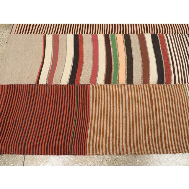 Mid 20th Century Mid-20th Century Turkish Flatweave Kilim Gallery Carpet For Sale - Image 5 of 8